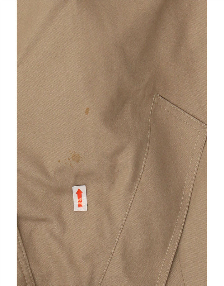 Vintage mujer gabardina Reino Unido 12 medio beige sintético