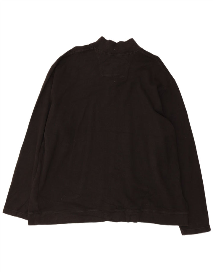 EDDIE BAUER Sudadera Hombre con Cremallera y Cuello Jersey XL Algodón Negro
