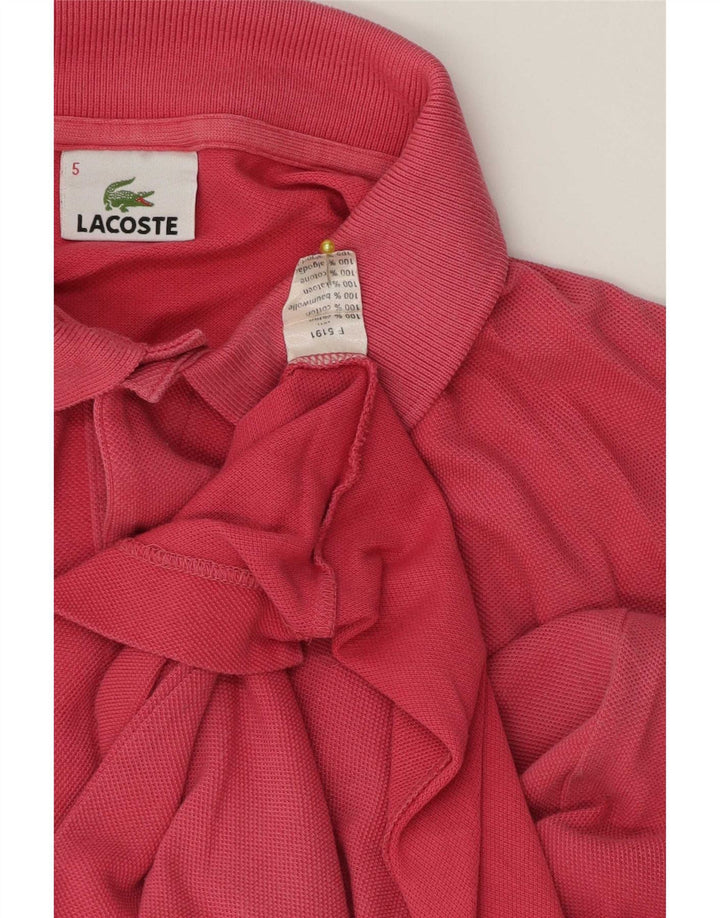 Polo Lacoste para hombre talla 5 grande algodón rosa