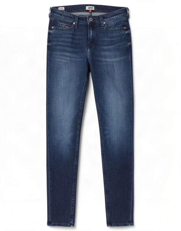 Tommy Hilfiger Womens Mid Rise Skinny Jeans W27 L30 Navy Blue Cotton