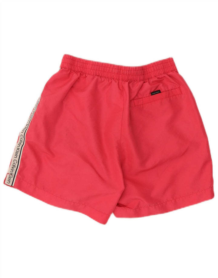 Calvin Klein Shorts De Bañador Con Gráfico Para Hombre Poliéster Con Bloques De Color Rosa Pequeño