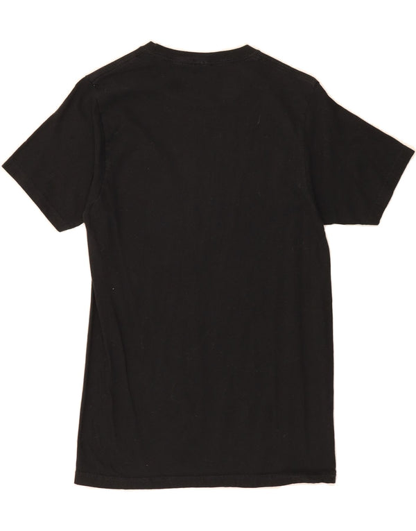 HURLEY Womens Petite Graphic T-Shirt Dress UK 10 Small Black Cotton