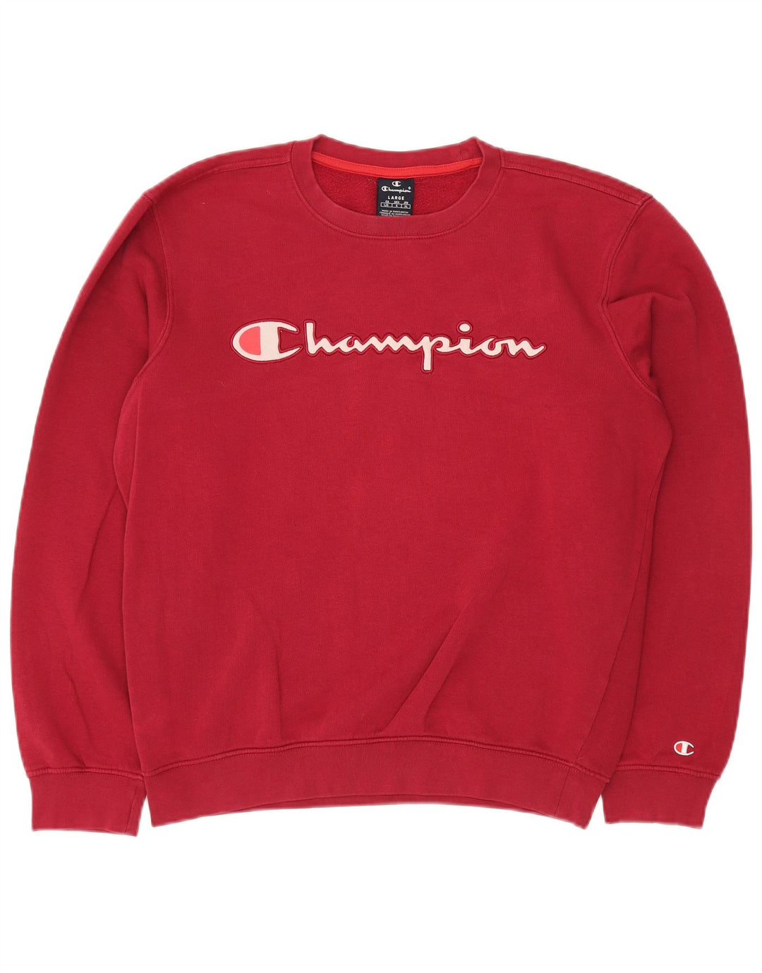 Champion Sudadera Gráfica para Hombre Jersey Grande De Algodón Rojo