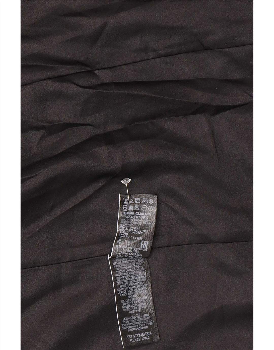 Marks & Spencer Chaqueta Americana Abierta de Manga 3/4 para Mujer UK 8 Small Black