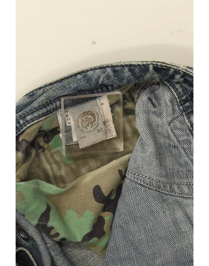 Diesel Vaqueros Rectos Desgastados Para Hombre W32 L30 Algodón Azul