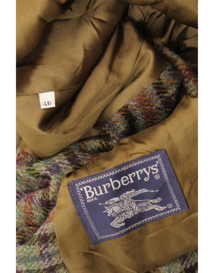 Burberrys Chaqueta tipo blazer de 3 botones para mujer IT 46 Large Khaki Check
