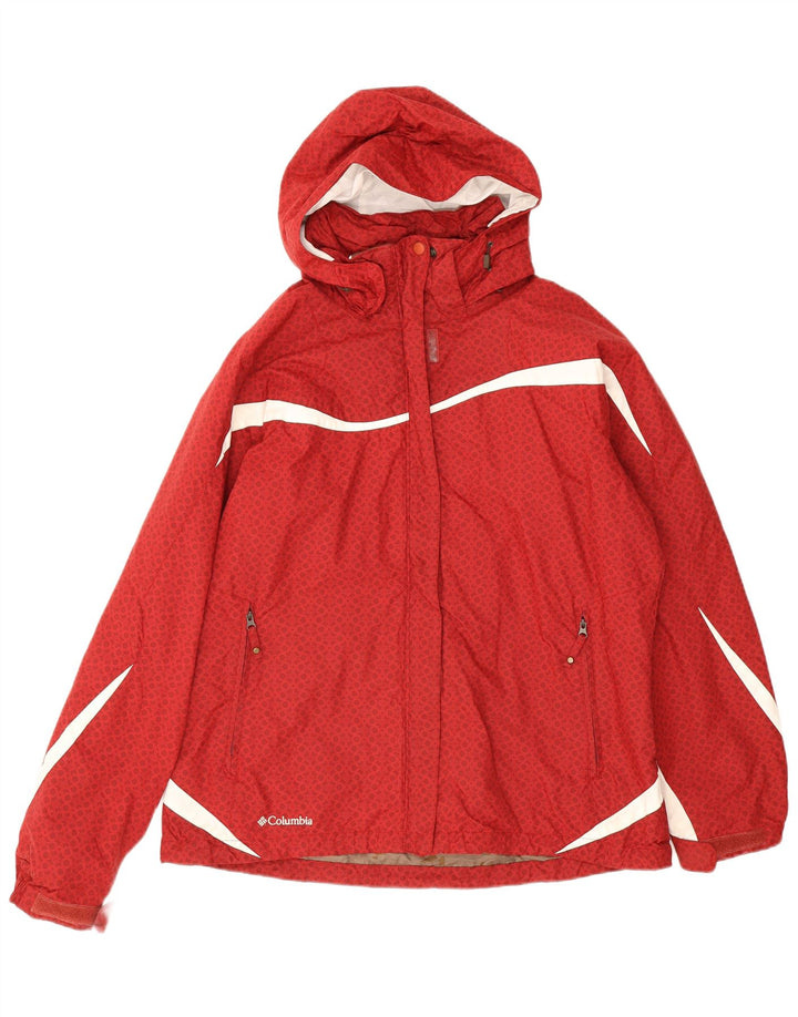Columbia Chaqueta cortavientos con capucha Interchange para mujer Reino Unido 46 Grande Rojo