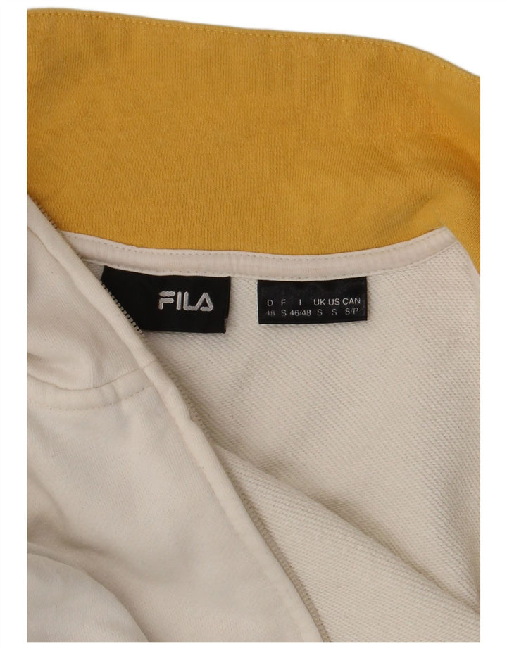 FILA Chaqueta de chándal para hombre, talla pequeña, color blanco