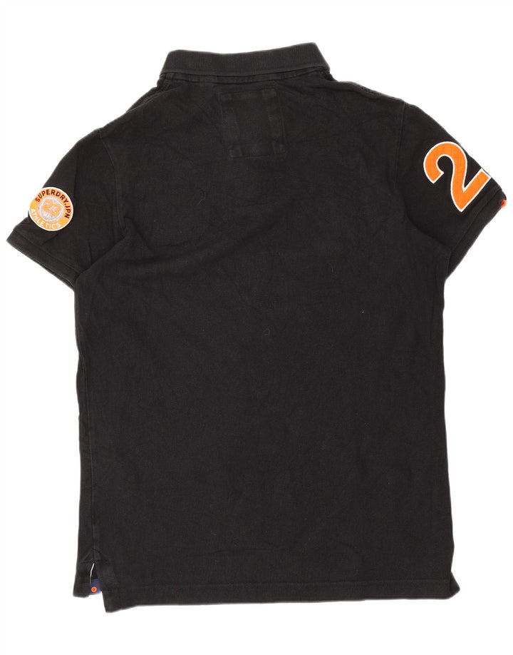Superdry Polo Gráfico Para Hombre Negro Grande