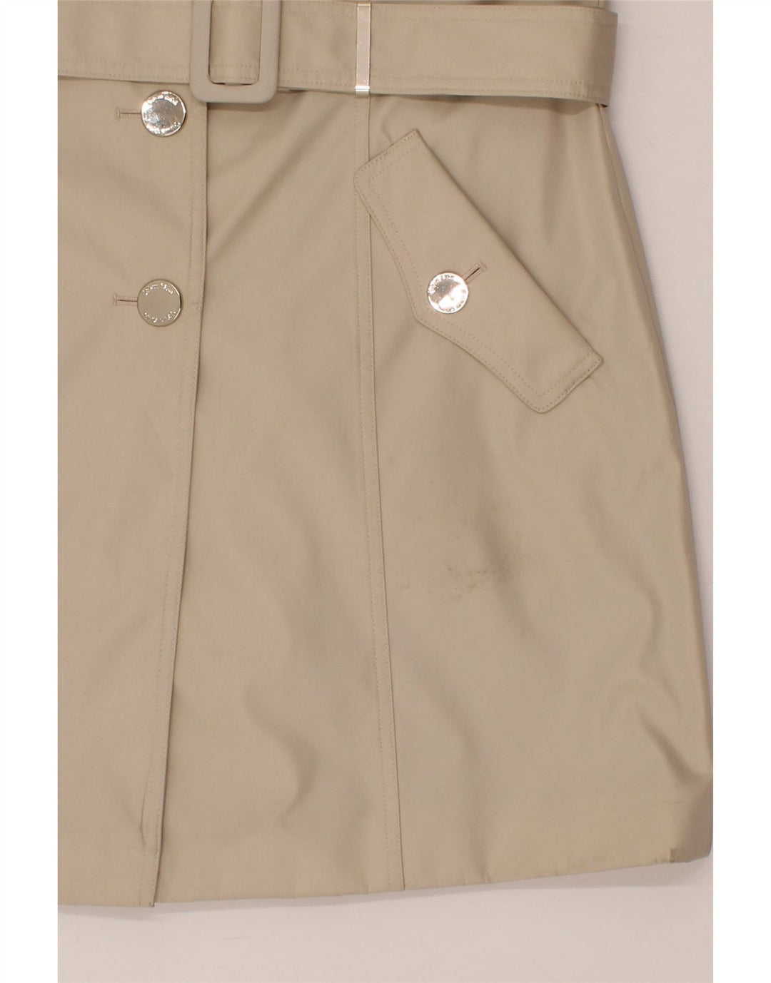 CALVIN KLEIN Womens Trench Coat UK 14 Medium Beige Polyester Vintage Calvin Klein and Second-Hand Calvin Klein from Messina Hembry 