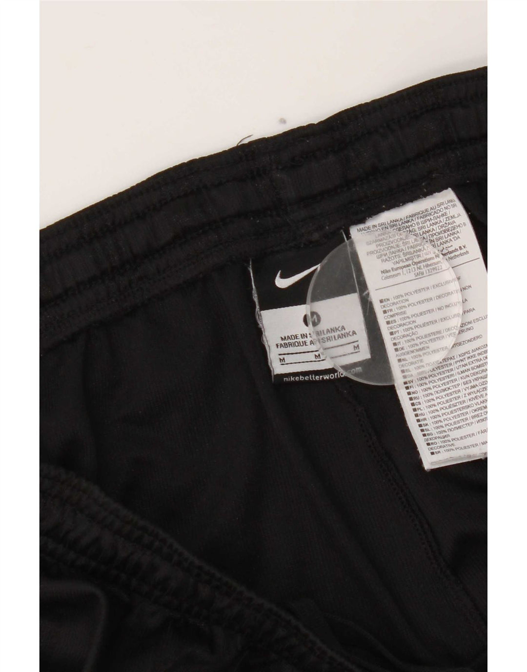 Pantalón corto deportivo Nike para hombre Poliéster a rayas negras medianas