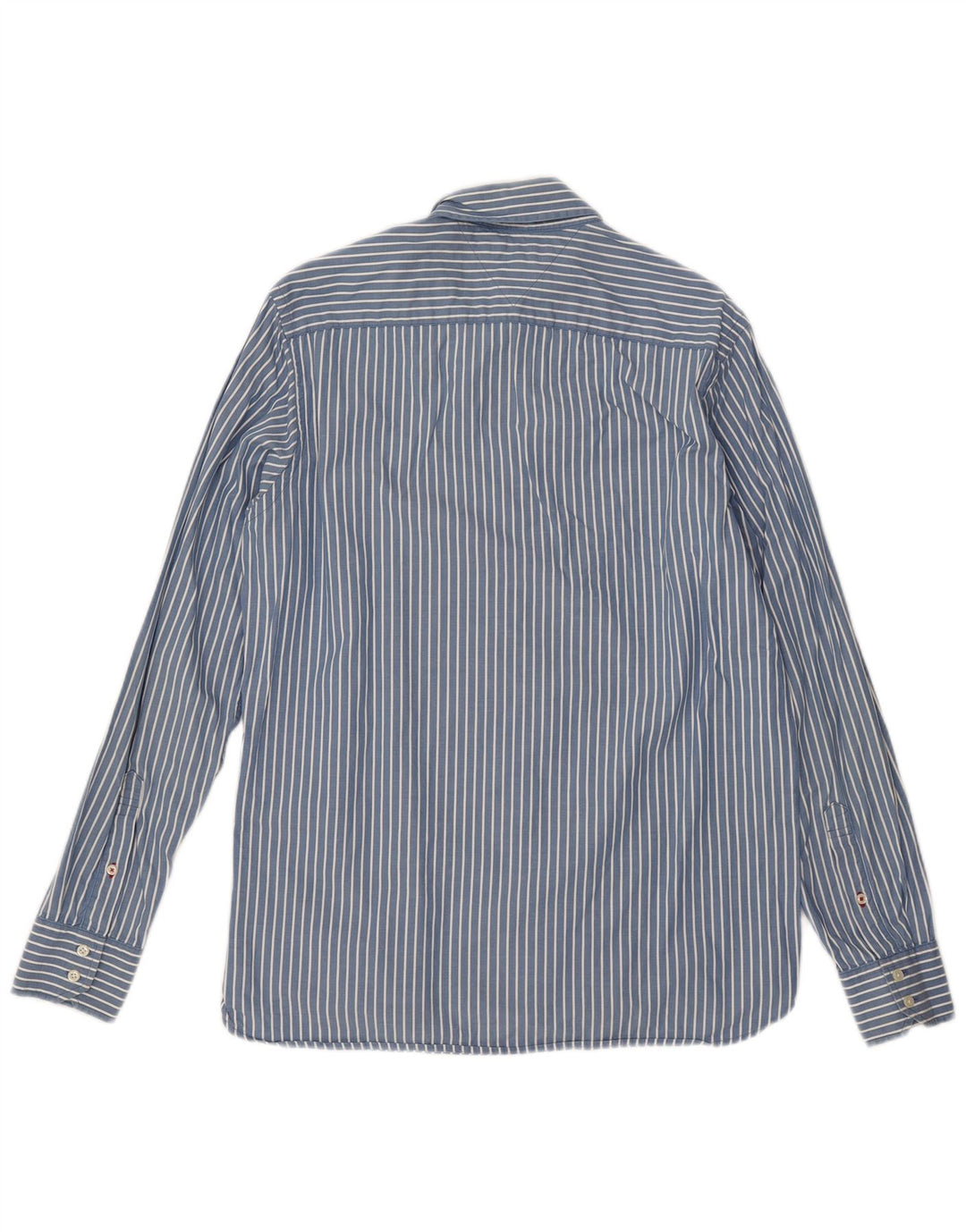 TOMMY HILFIGER Camisa de hombre de algodón a rayas azul medio