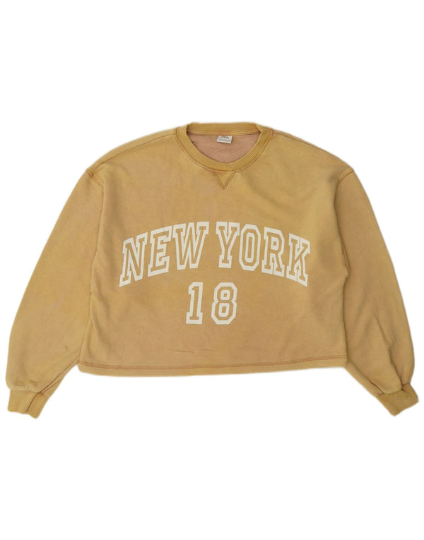 Zara Sudadera Oversize Estampada Niñas 13-14 Años Amarillo