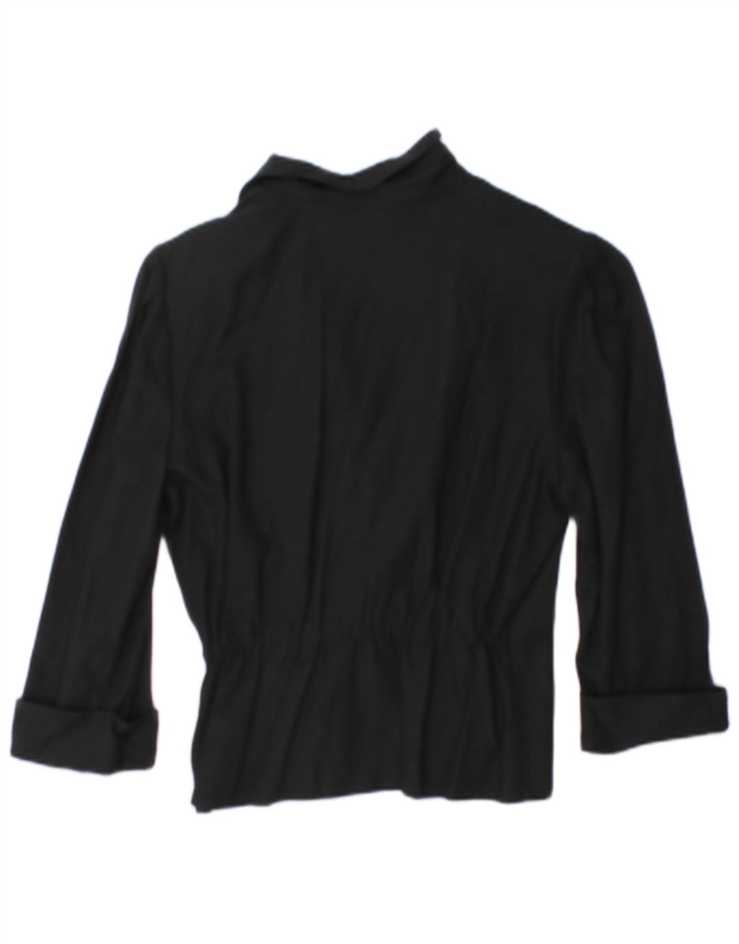 Vintage mujer 3/4 manga doble pecho Blazer chaqueta EU 38 medio negro