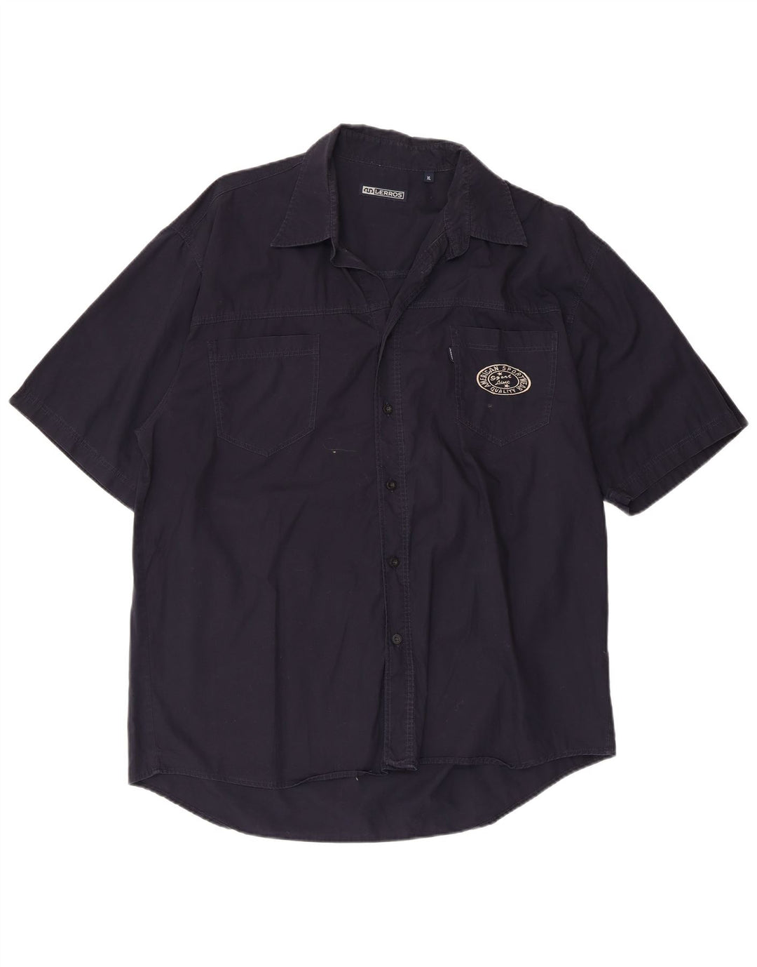 Lerros Camisa Manga Corta Hombre XL Azul Marino Algodón