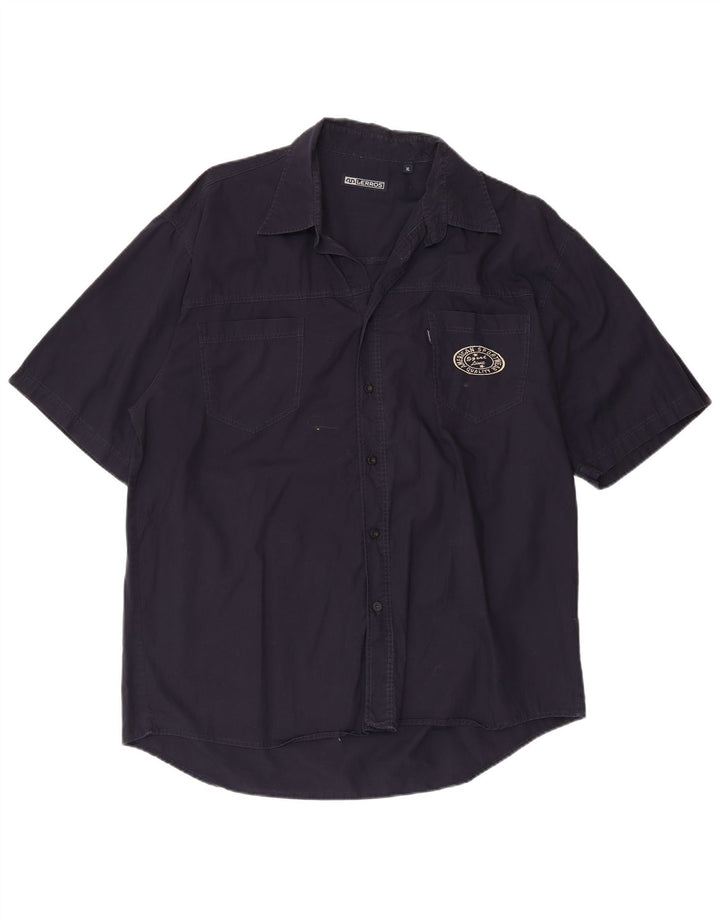 Lerros Camisa Manga Corta Hombre XL Azul Marino Algodón