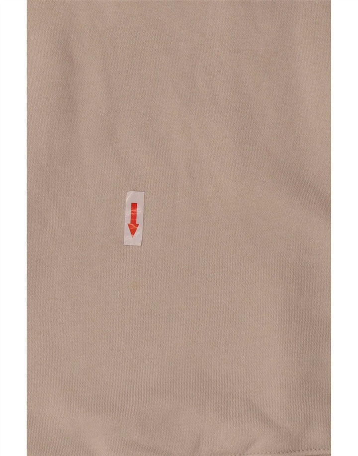 Nike Sudadera con cuello con cremallera y jersey de algodón blanco roto mediano para hombre
