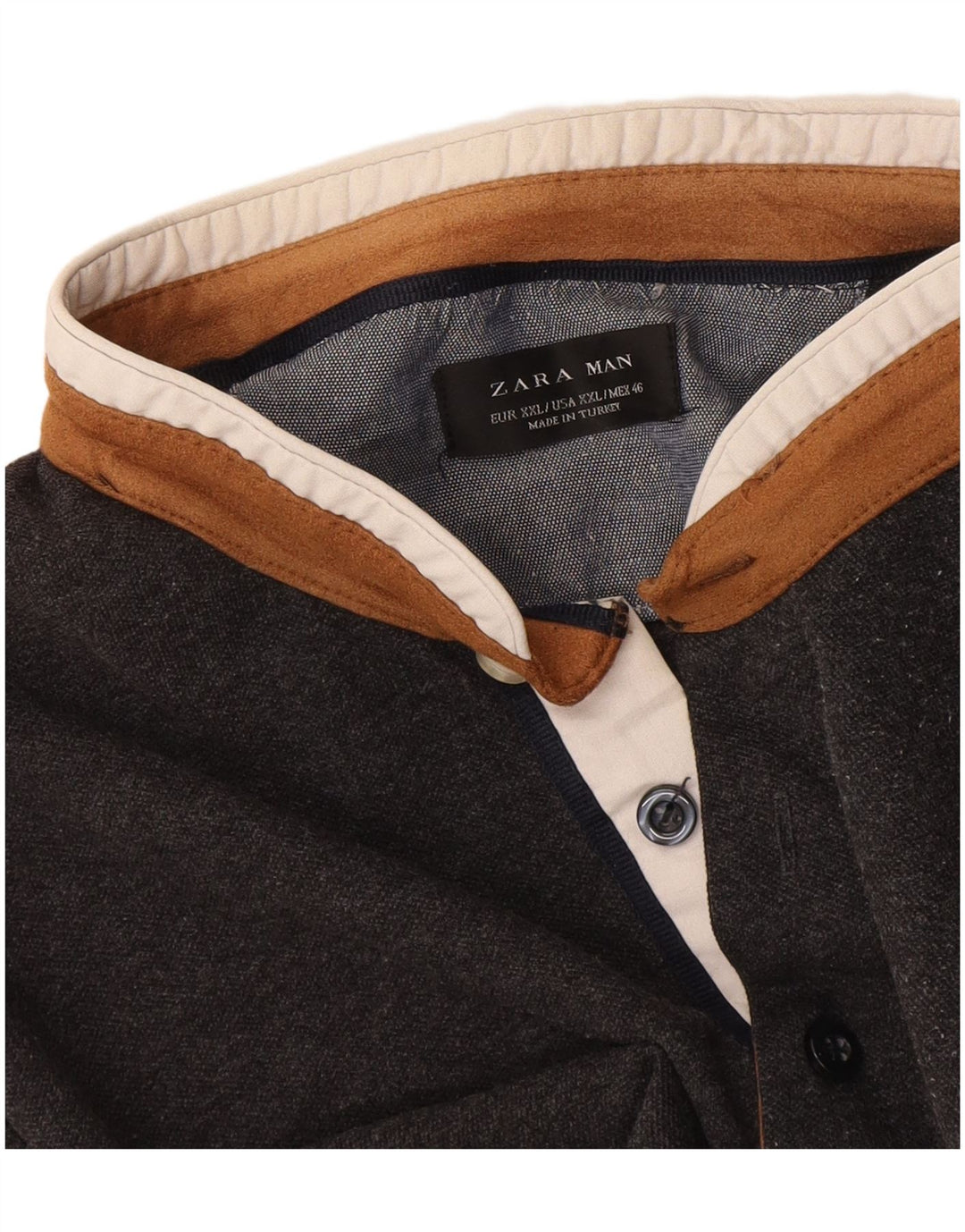 Polo Zara Hombre 2XL Gris