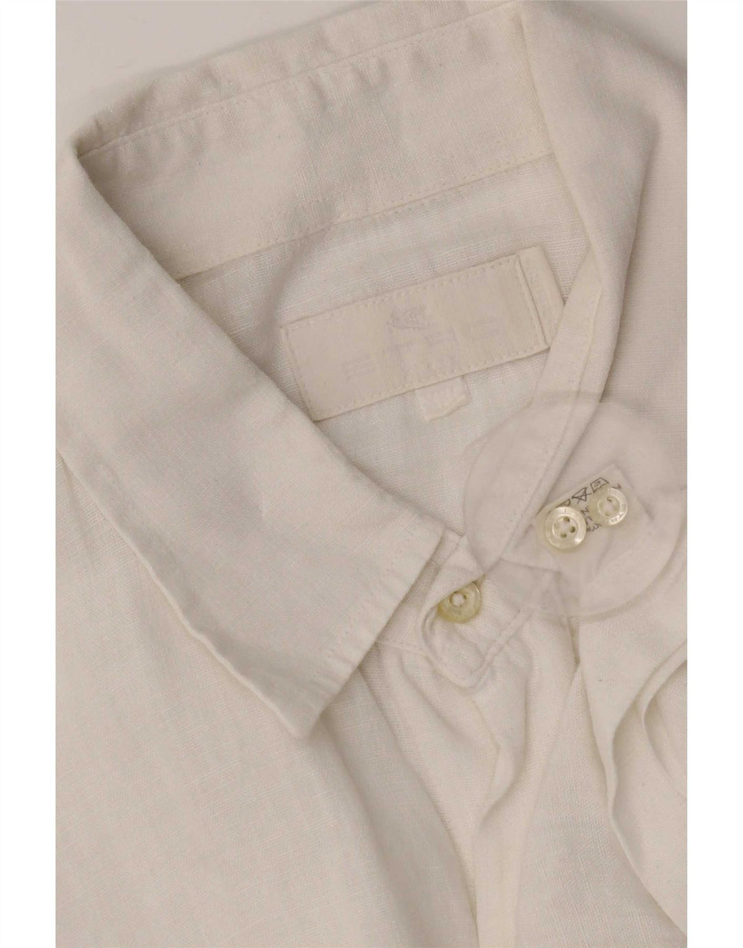 Camisa Etro Hombre 2XL Lino Blanco