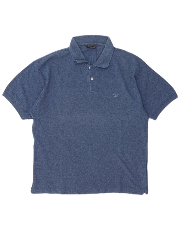 Champion Polo para hombre de algodón azul marino grande