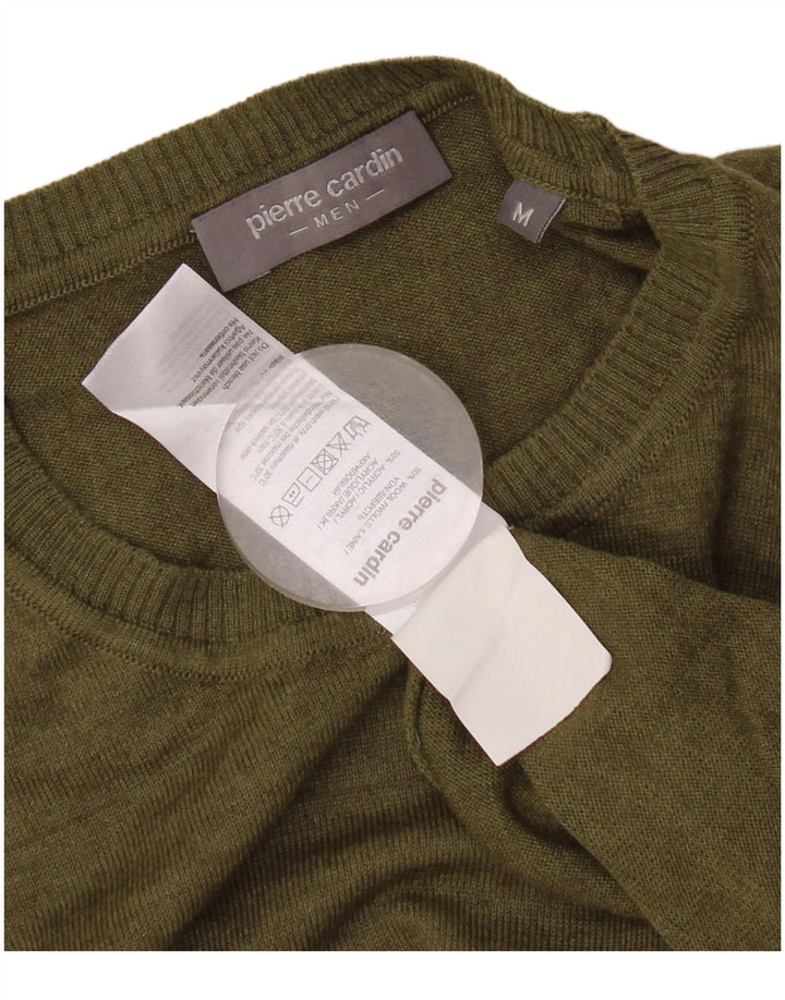 PIERRE CARDIN Jersey De Cuello Redondo Para Hombre De Lana Caqui Medio