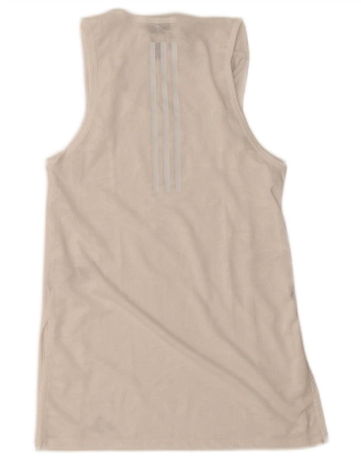 Adidas Mujer Chaleco Top UK 4/6 XS Blanco Poliéster