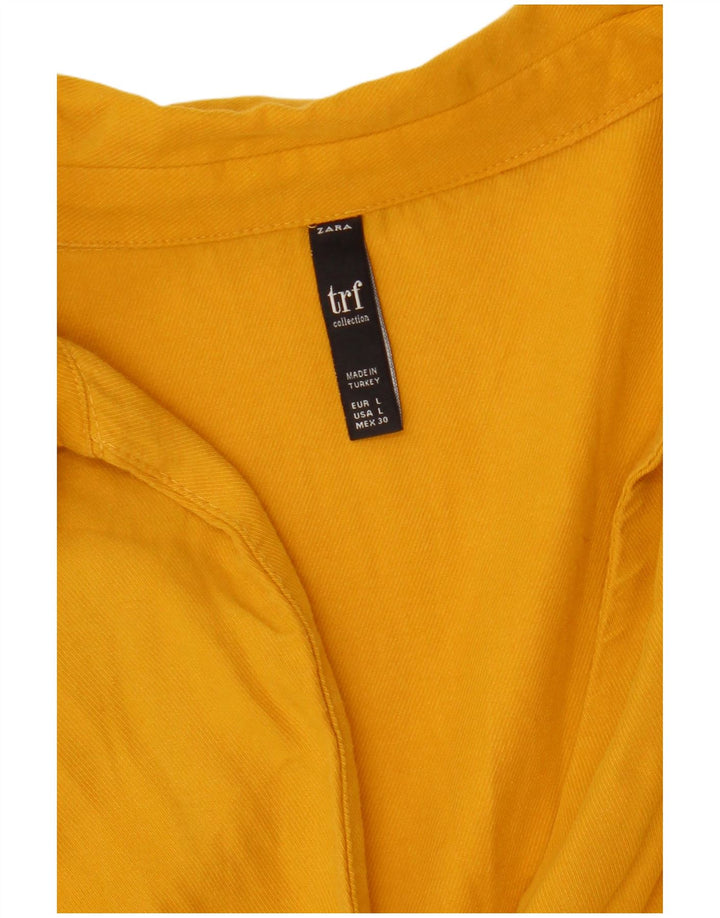 Zara Mujer Trafaluc Camisa UK 46 Grande Amarillo