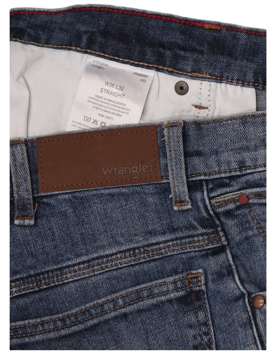 Wrangler Vaqueros rectos para hombre W36 L29 Algodón azul