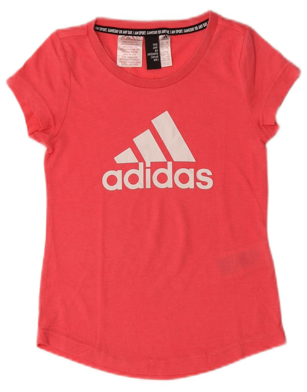 ADIDAS Camiseta Niña Graphic Top 7-8 Años Rosa Algodón