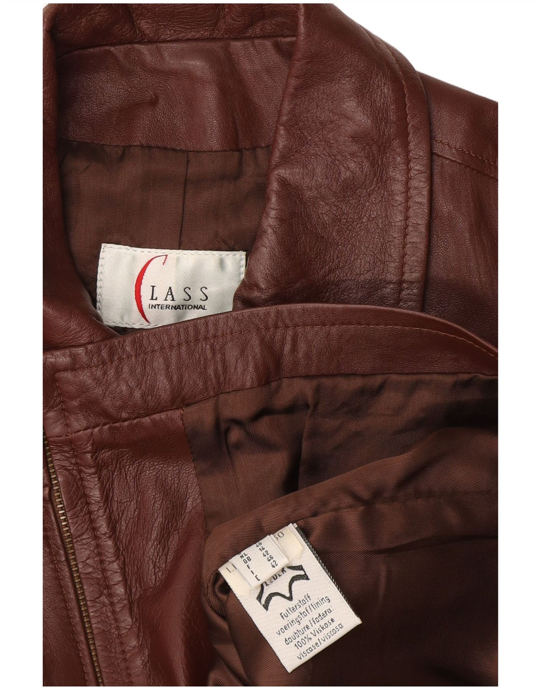 Chaleco de cuero para mujer Class UK 44 Cuero marrón medio