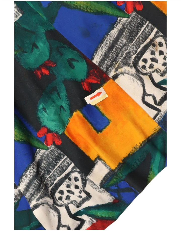 VINTAGE Falda de línea A para mujer IT 46 Grande W32 Multicolor