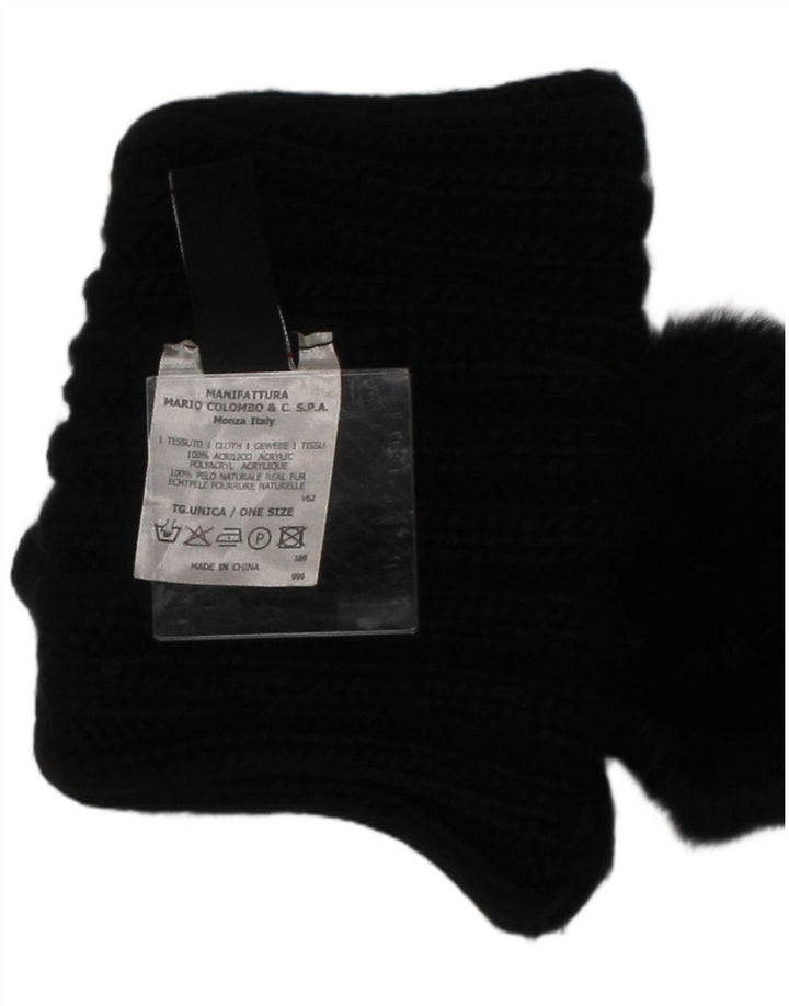 Colmar Mujer Gorro De Punto Con Pompón Talla Única Negro Acrílico Invierno