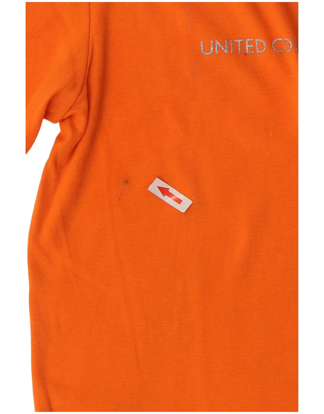 Benetton Camiseta Estampada para Mujer ES 44 Medio Naranja