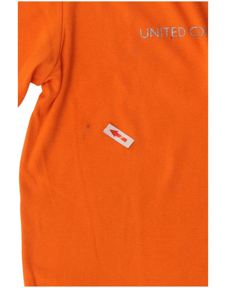 Benetton Camiseta Estampada para Mujer ES 44 Medio Naranja