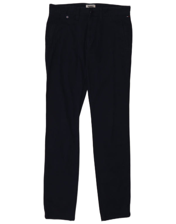 Tommy Hilfiger Pantalones chinos ajustados para hombre W29 L34 Algodón azul marino