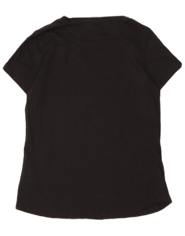 PUMA Camiseta gráfica para mujer Top UK 14 Large Black Cotton