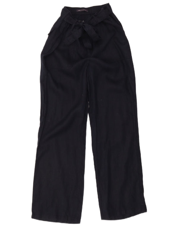 Marks & Spencer Pantalones de cintura alta para mujer UK 40 Large W29 L30 Azul marino