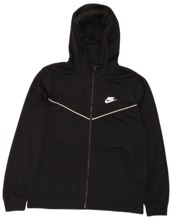 Nike Sudadera con capucha y cremallera para niños 13-14 años XL Negro Poliéster