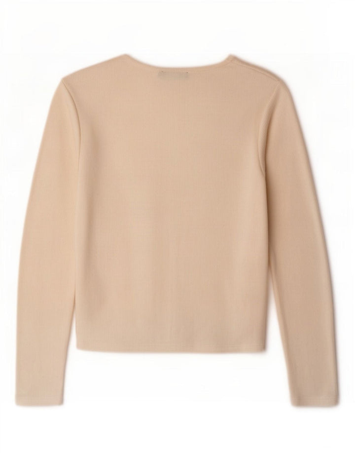 Zara Jersey Bolero para Mujer UK 12 Medium Off White
