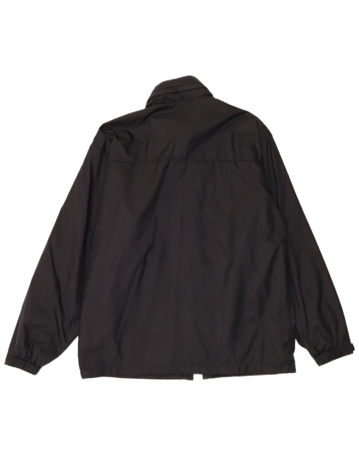 Fila Chaqueta cortavientos con capucha para hombre Reino Unido 40 Grande Poliamida negra