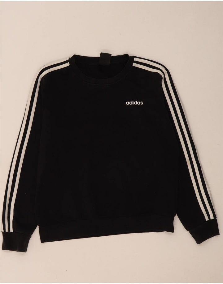 Adidas Mujer Sudadera Jumper UK 12/14 Mediano Negro Algodón