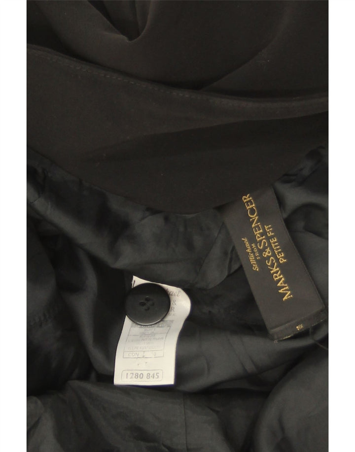 Marks & Spencer Chaqueta Blazer Larga para Mujer Petite UK 42 Mediano Negro