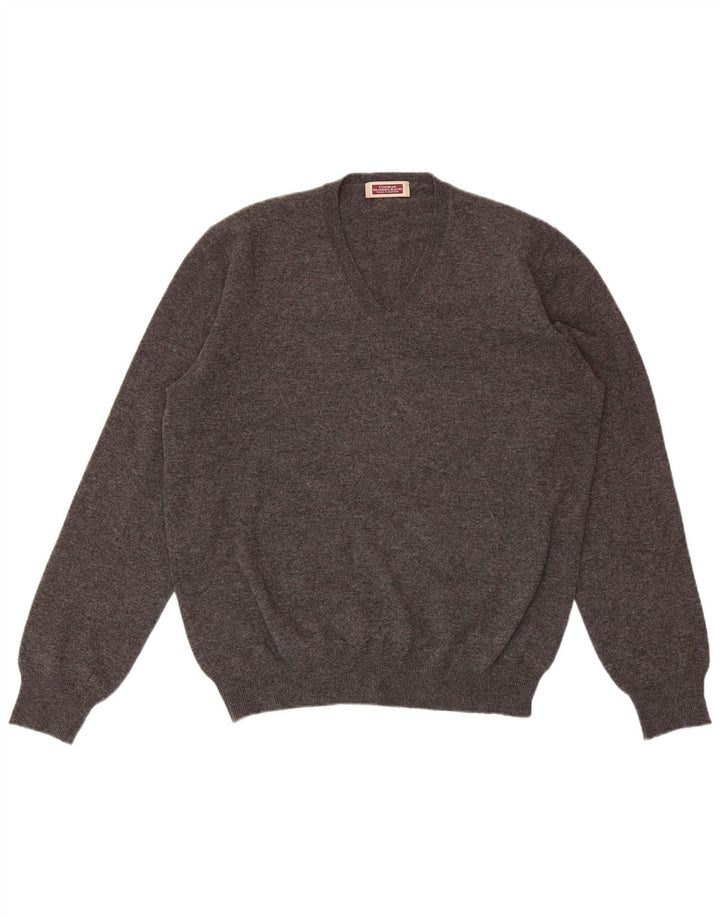 CONRAD HASSELBACH SHOES&GARMENT Jersey con cuello en V para hombre Gris medio