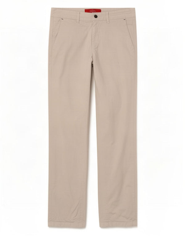 Zara Pantalón chino recto para hombre EU 40 Medium W31 L33 Algodón blanco roto