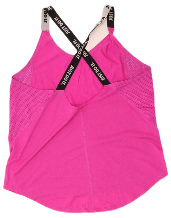 Nike Dri Fit Crop Graphic Chaleco para mujer, talla 40, color rosa