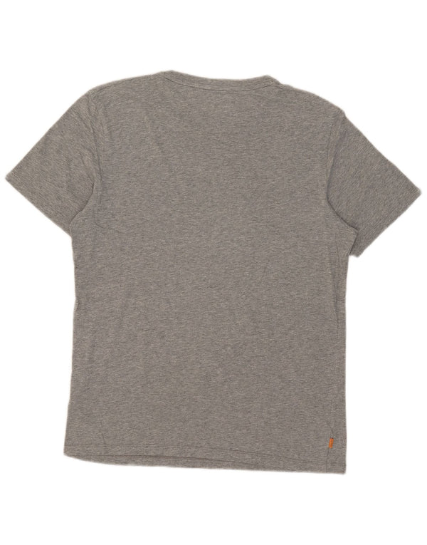 Timberland Camiseta gráfica de ajuste regular para hombre Top de algodón gris medio