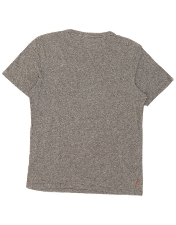 Timberland Camiseta gráfica de ajuste regular para hombre Top de algodón gris medio