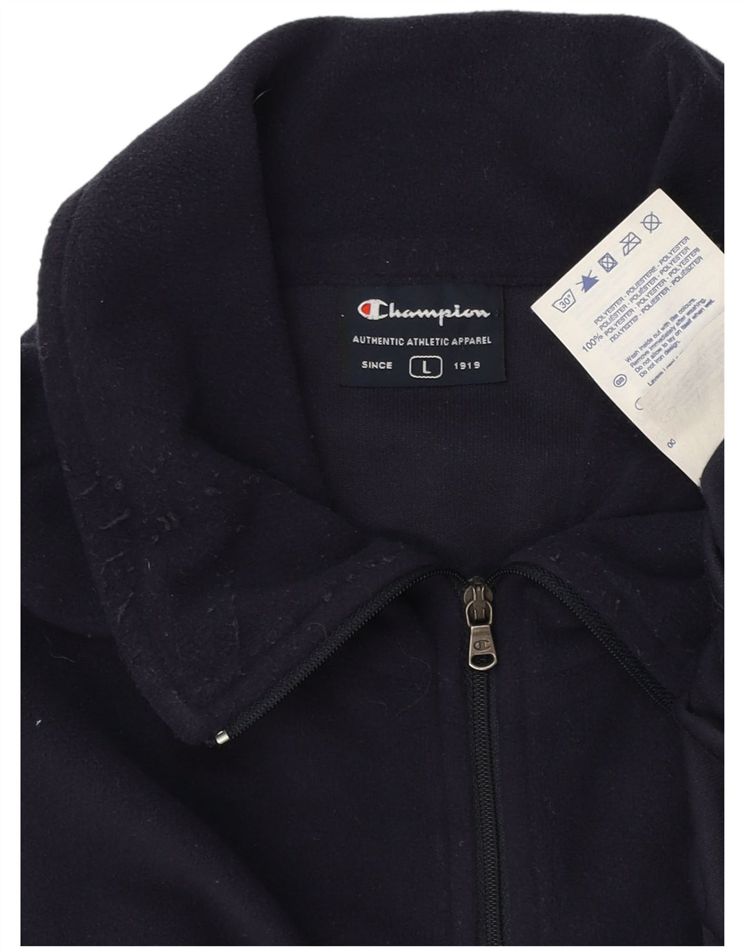 Champion Jersey De Forro Polar Con Cremallera Para Hombre Grande Poliéster Azul Marino