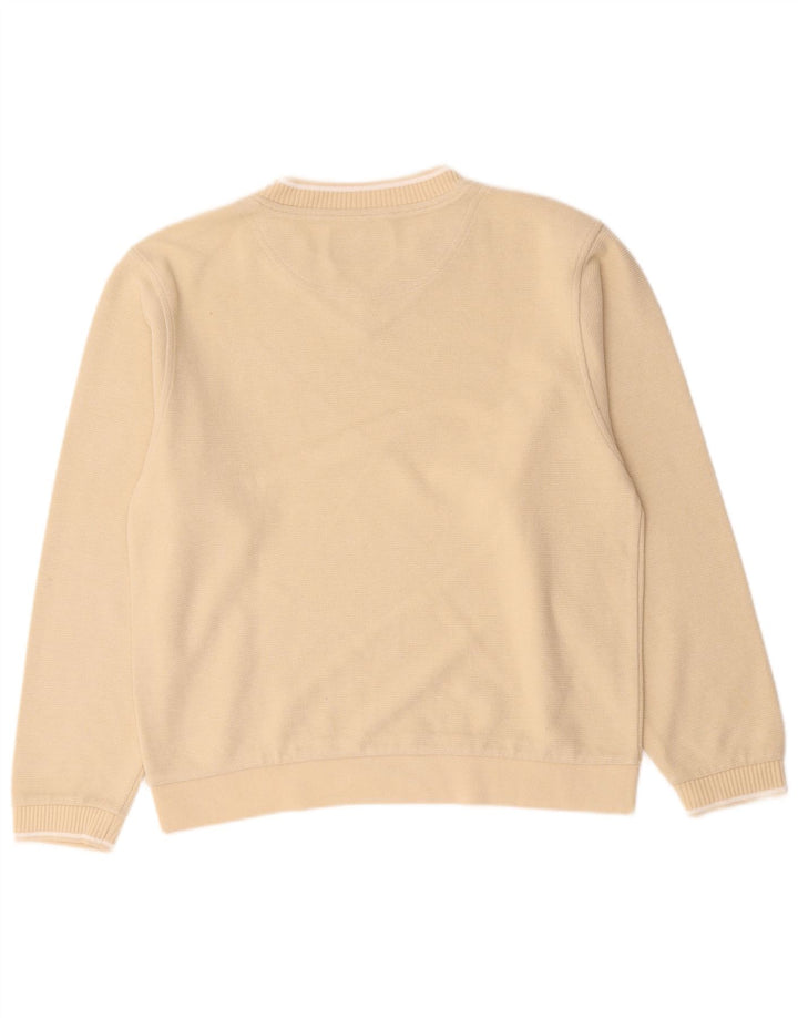 Champion Jersey con Cuello en V para Hombre Pequeño Algodón Beige