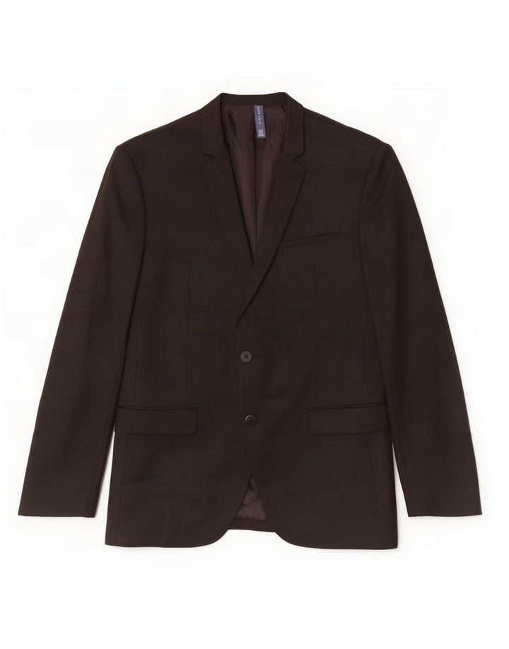 Zara Chaqueta tipo blazer de 2 botones para hombre EU 50 Mediano Negro Poliéster